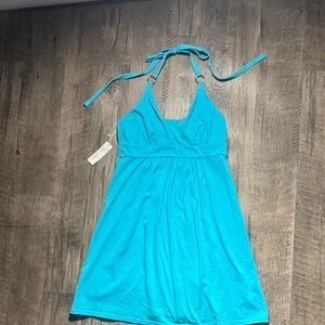 NWT Victoria's Secret Halter Dress w/Built in Bra in Blue - Size XS